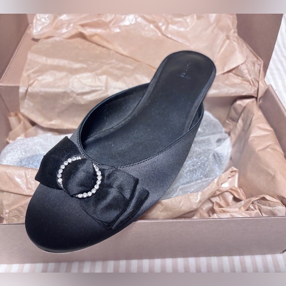 DOEN Tilly Satin Mules with Bow Detail | NEW in box with dust bag - Picture 4 of 6